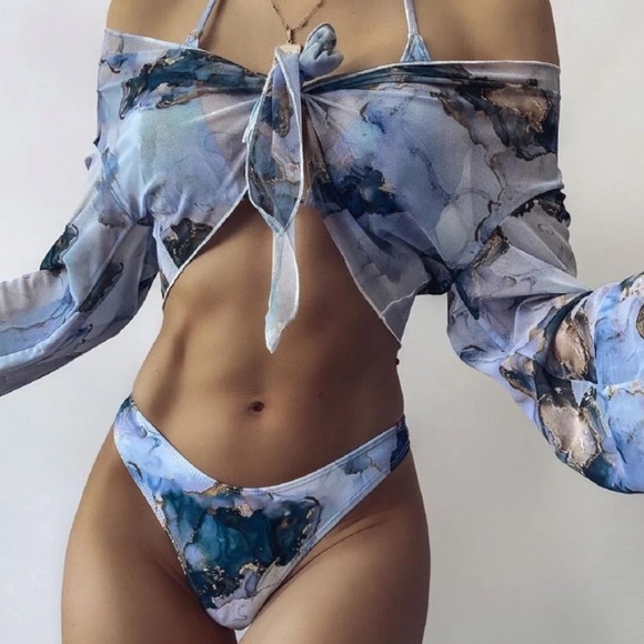 Other - Three piece watercolor bikini